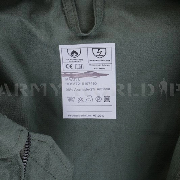 Dutch Aramid Pilot Jacket Summer Version Olive Original Surplus 