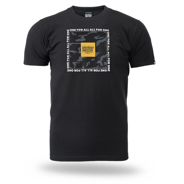 T-shirt Square Camo Doberman's Aggressive Czarny (TS362A)