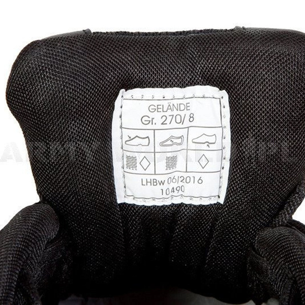 Buty Sportowe Wojskowe Bundeswehr Czarne Oryginał Demobil II Gatunek