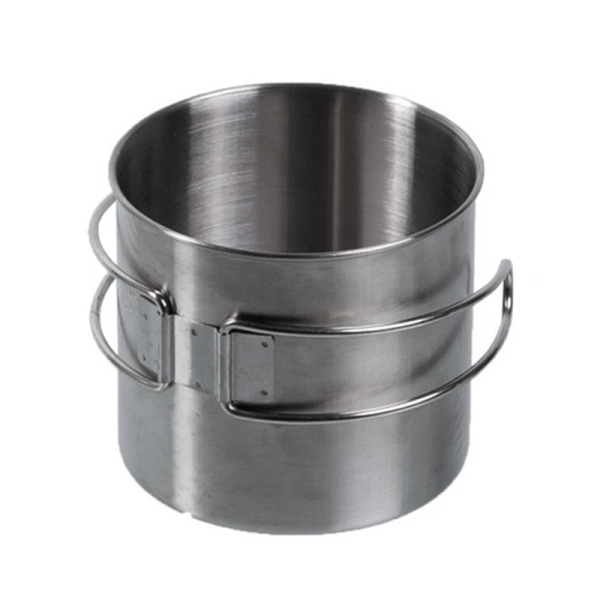 Kubek Ze Skladanym Uchwytem 600 ml Mil-tec Stalowy (14602600)