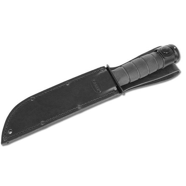 Nóż Black Serrated  + Pochwa Skórzana Ka-Bar (1212)