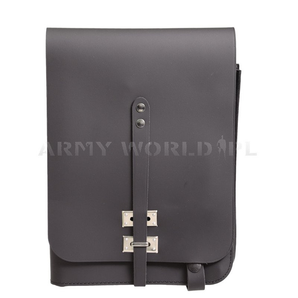 Torba Polowa Wojskowa Oficera Raportówka Skórzana 984/MON Czarna Oryginał Demobil BDB