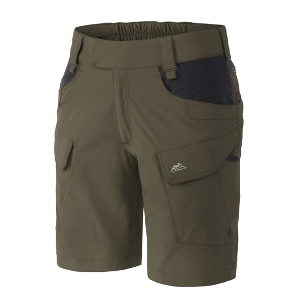 Women's Bermuda Shorts / Short Trousers Outdoor Tactical Pants OTP 8.5" Helikon-Tex Taiga Green / Black (SW-OTS-VL-0901A)