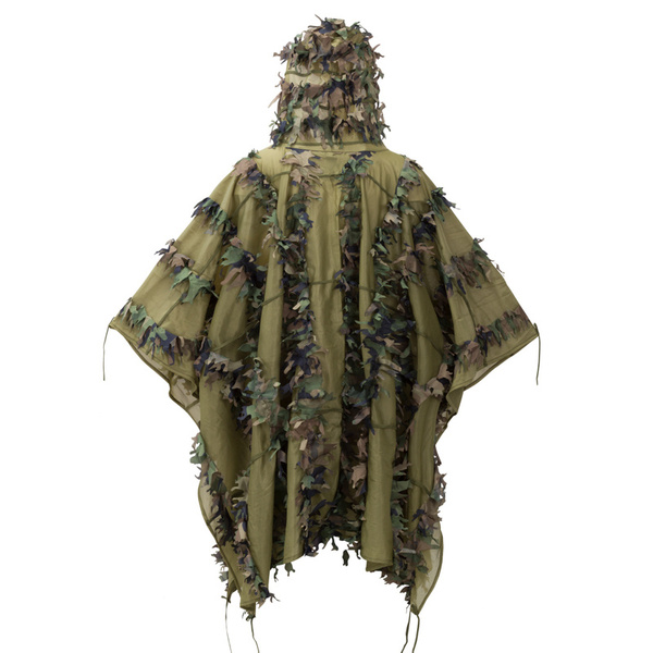 Camouflage Leaf Ghillie Poncho Helikon-Tex US Woodland (PO-LFG-PO-03)