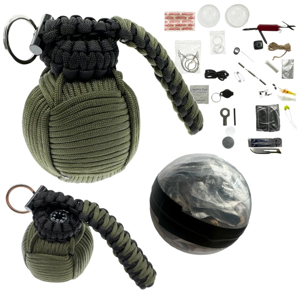 Zestaw Przetrwania Survival Kit Paracord 38w1 JB Tacticals Zielony