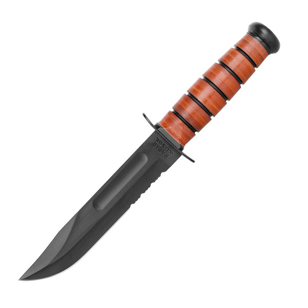 Nóż ARMY The Legend - Serrated + Pochwa Skórzana Ka-Bar (1219)