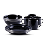 Zestaw Naczyń Turystycznych 12 Elementów Western Mil-tec Czarny (14678002)