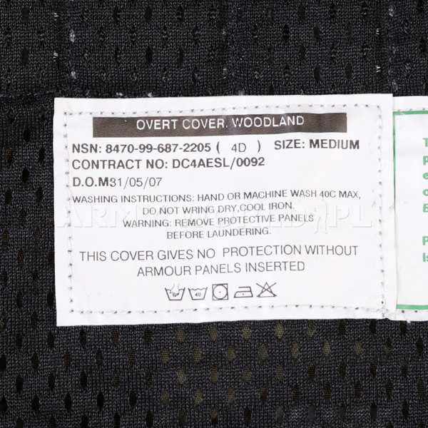 Kamizelka Ochronna Brytyjska DPM Woodland Na Wkłady Balistyczne Oryginał Demobil DB