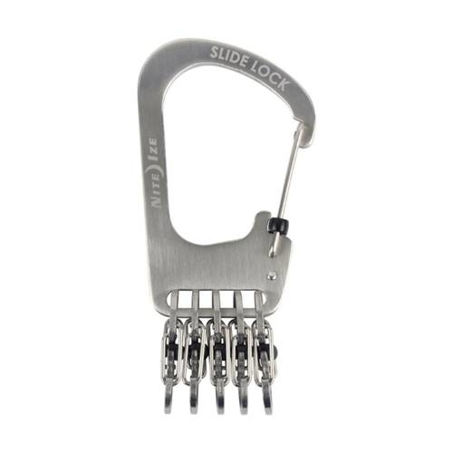 Stainless Steel Carabiner SlideLock® KeyRack Locker Nite Ize Silver (KCK-11-R3)