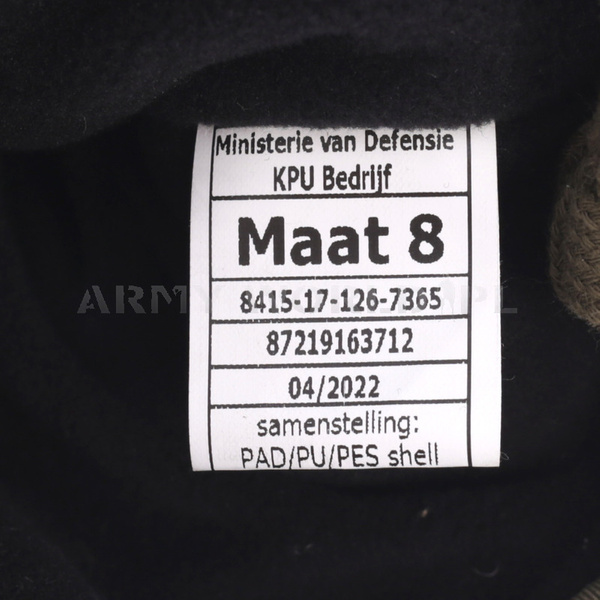 Rękawice Wojskowe Holenderskie + Wkłady KPU Olive Oryginał Nowe