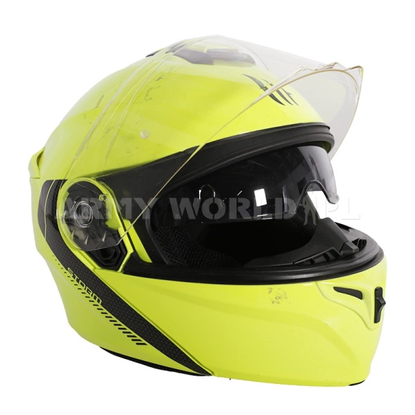 Kask Motocyklowy MT Helments Storm Neonowy Oryginał Demobil BDB