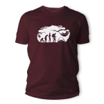 T-Shirt Bushcraft Evolution TigerWood Bordowa