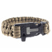  Paracord Bracelet With A Firestarter And A Whistle Bushmen Coyote New