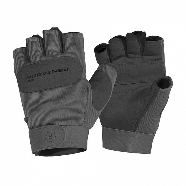Tactical Fingerless Gloves Duty Mechanic 1/2 Pentagon Wolf Grey