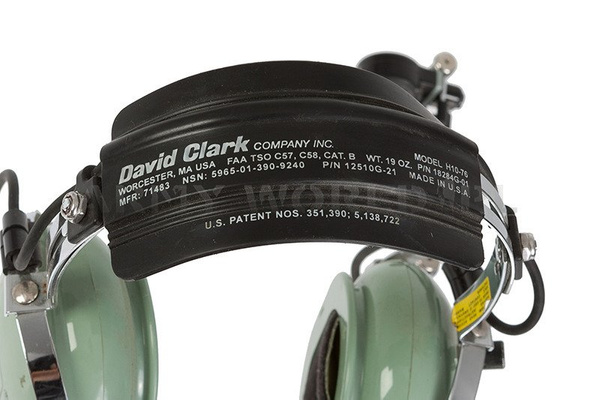 Słuchawki Lotnicze Wojskowe David Clark Model H10-76 Oryginał Demobil DB