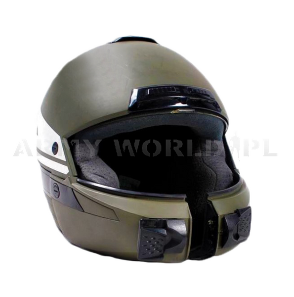 Kask Motocyklowy Włoski Model I Olive Oryginał Demobi BDB