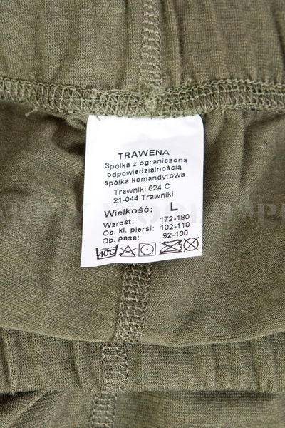 Underwear Summer Version Polish Military Set  505T/MON Olive Green Set Drawers + Undershirt New