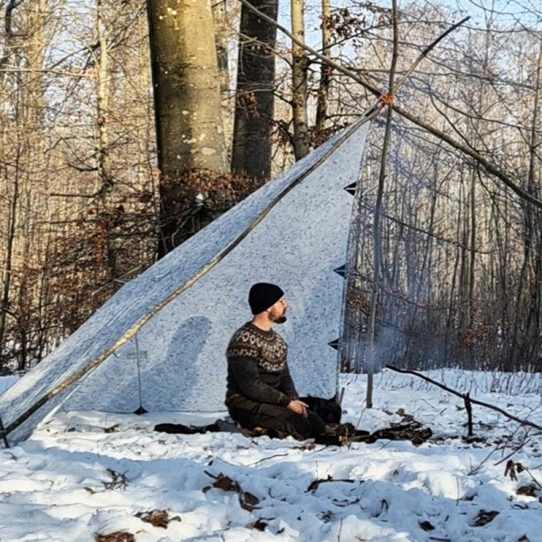 Płachta Biwakowa Tarp 3x3 DD Hammocks Winter Multicam
