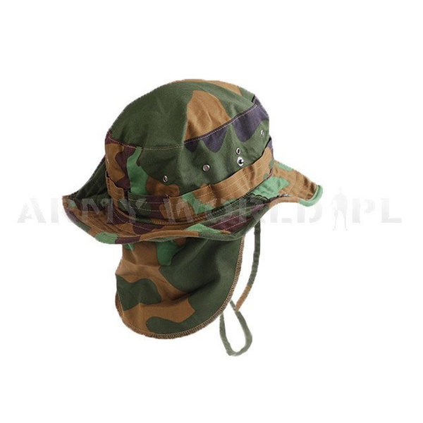 Kapelusz Wojskowy Holenderski "Boonie Hat" Z Usztywnianym Rondem Jungle Oryginał Demobil DB