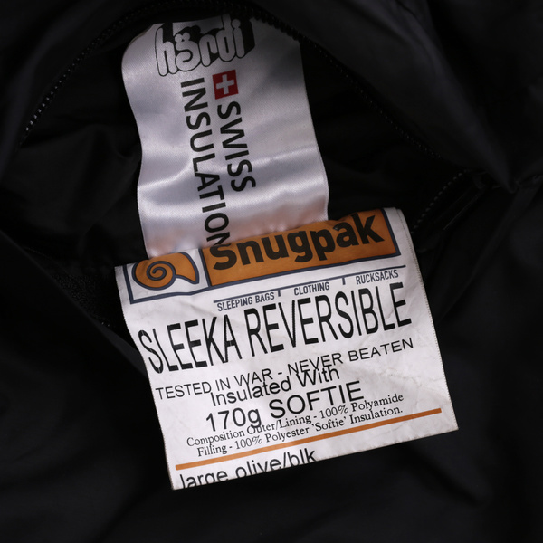 Kurtka Wojskowa Softie Dwustronna Snugpak Sleeka Reversible Bez Wzmocnień Olive / Czarna Oryginał Demobil II Gatunek