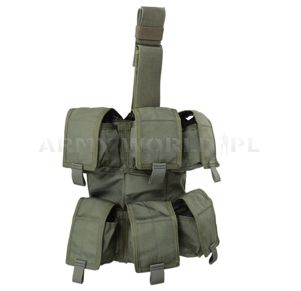 Panel Udowy 6x  Kieszeń Na Granat / 6x Frag Flash Grenade Drop Leg Dynamic Entry Eagle Industries Olive Oryginał Demobil BDB