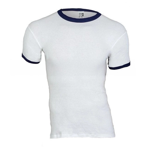 T-shirt Wojskowy Marynarski Holenderski Biały Z Lamówką Oryginał Nowy
