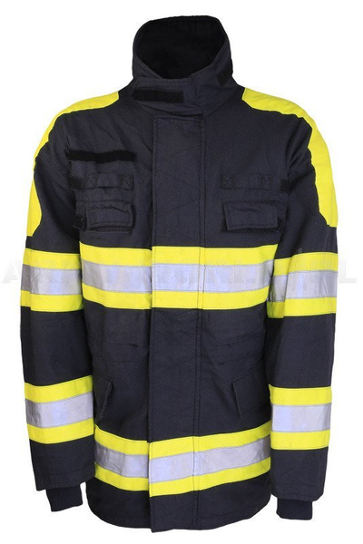 Dutch Firefighter's Jacket Flame-Retardant Military Surplus Used II Quality - Set of 5 Pieces