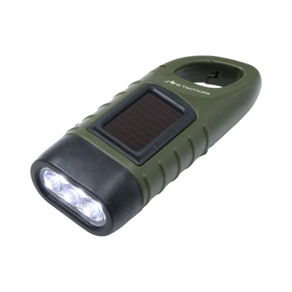Latarka Solarna Awaryjna z Karabińczykiem JB Tacticals (JB-05)