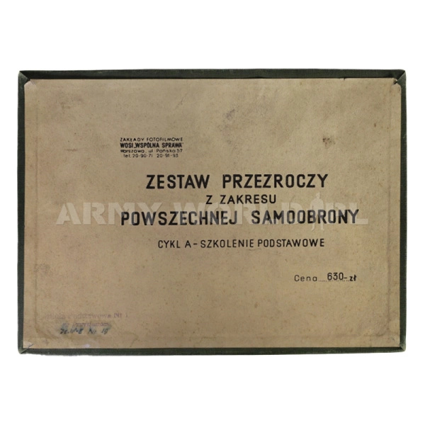 Zestaw Przezroczy Z Zakresu Powszechnej Samoobrony Oryginał Demobil BDB
