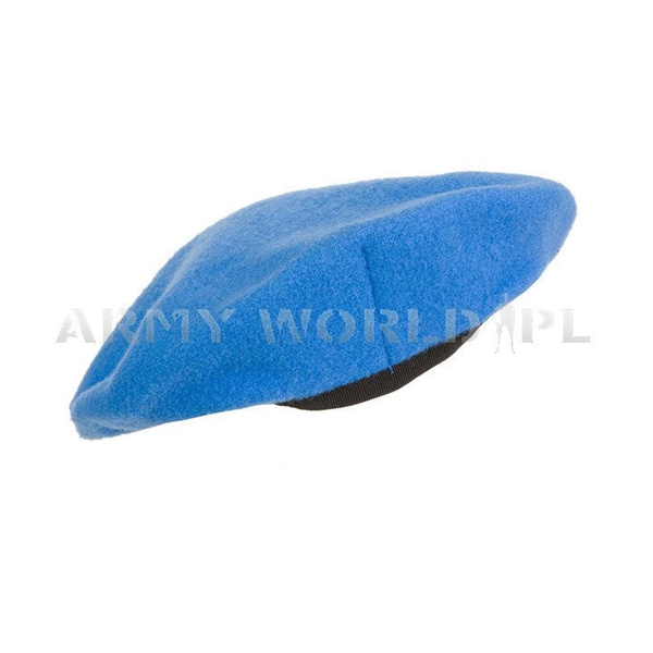 Military Beret United Nations Without Badge Blue Original New