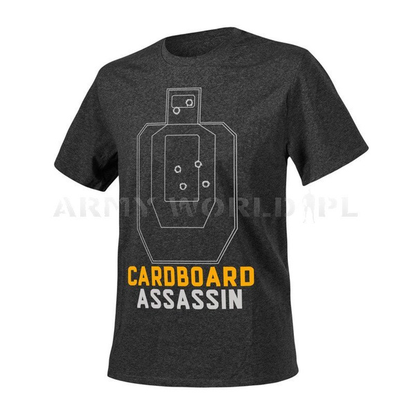 T-shirt Helikon-Tex Cardboard Assassin Melange Black-Grey (TS-CAS-CO-0119Z)