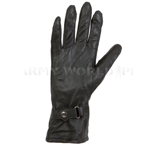 Rękawice Skórzane Z Zatrzaskiem Mil-Tec Czarne (12506002)