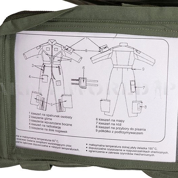 Kombinezon Pilota Wojska Polskiego 606B/MON Trudnopalny Olive Oryginał Nowy