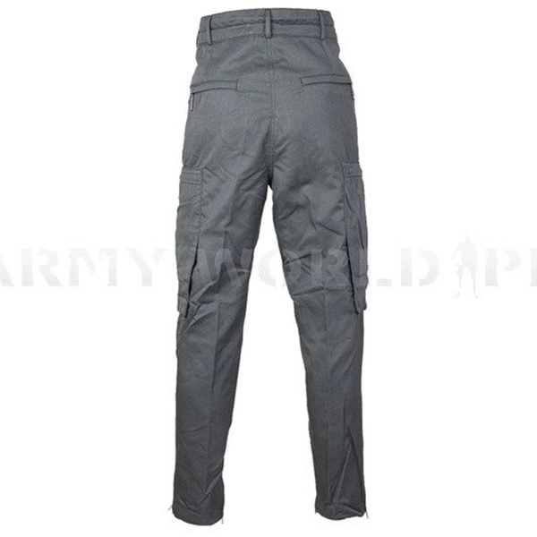 Men's Military Protective Flame-Resistant Trousers Bundeswehr ESA Grey Original Used 