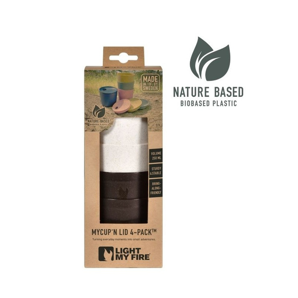 Zestaw 4 Kubków MyCup`n Lid 250 ml Light My Fire Cocoa / Cream (2459513015) 
