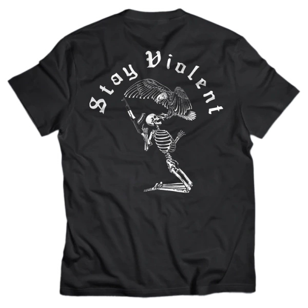 T-Shirt Stay Violent Brothers In Arms Czarny