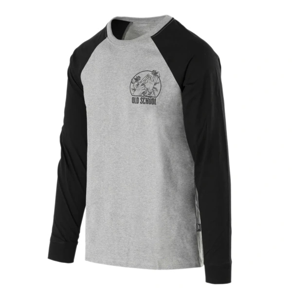 Bluzka Z Długim Rękawem Old School Helikon-Tex Mid Grey Melange (TS-OLD-CO-2M)