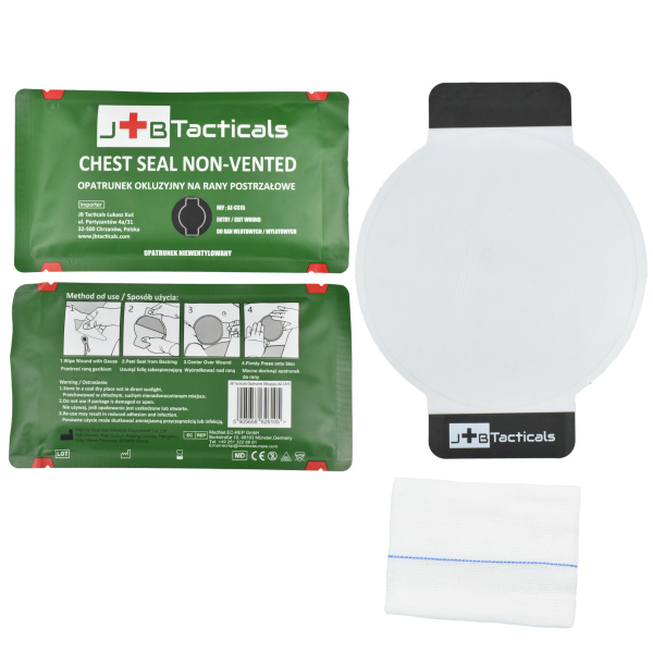 Opatrunek Okluzyjny Na Rany Klatki Piersiowej Chest Seal Non-Vented AZ-CS15 JB Tacticals 