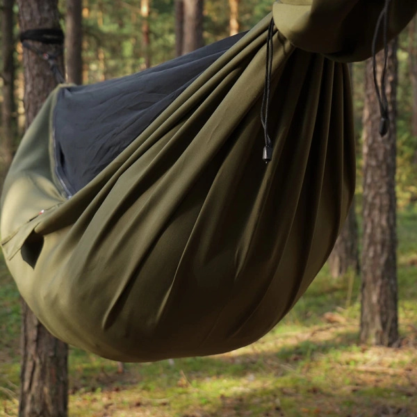 Hamak Obozowy Niedżwiedż z Moskitierą Double Zip TigerWood Olive 