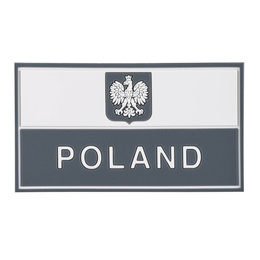 Flaga Polski Z Godłem Emblemat PVC Helikon-Tex Biało / Szara (OD-P29-RB-19)