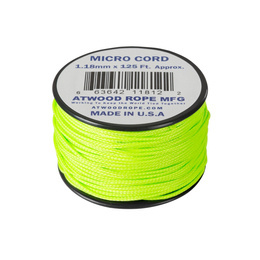 Linka MICRO Cord (125ft) Atwood Rope MFG Neon Green (CD-MC1-NL-0Q)