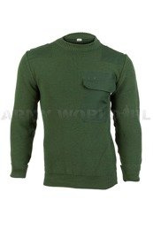 Sweter Policyjny Bundespolizei Niemiecki  Męski Oryginał Zielony Nowy