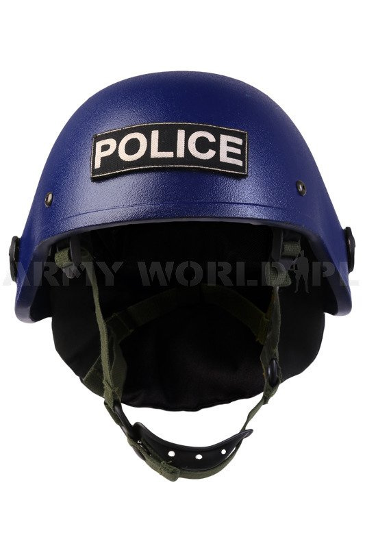 Hełm Ochronny POLICE Kevlar RBR Defender Helmet F5 Granatowy Oryginał ...