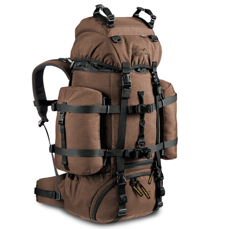 注目ブランド WiSPORT〓 Pack REINDEER Famous Sports Camo HUNT World Hunting  Backpack 55 litres Cordura Military Marching Outdoor Camping  Hunting， Camouflage:brown 並行輸入品