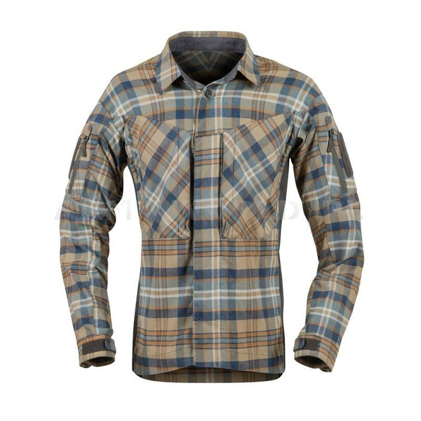 Koszula Taktyczna MBDU Flannel® Długi Rękaw Helikon-Tex Timber Olive Plaid (KO-MBD-PO-PF)